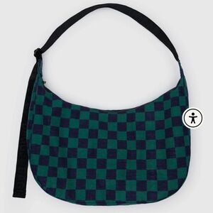 BAGGU Checkered Crescent Bag Medium